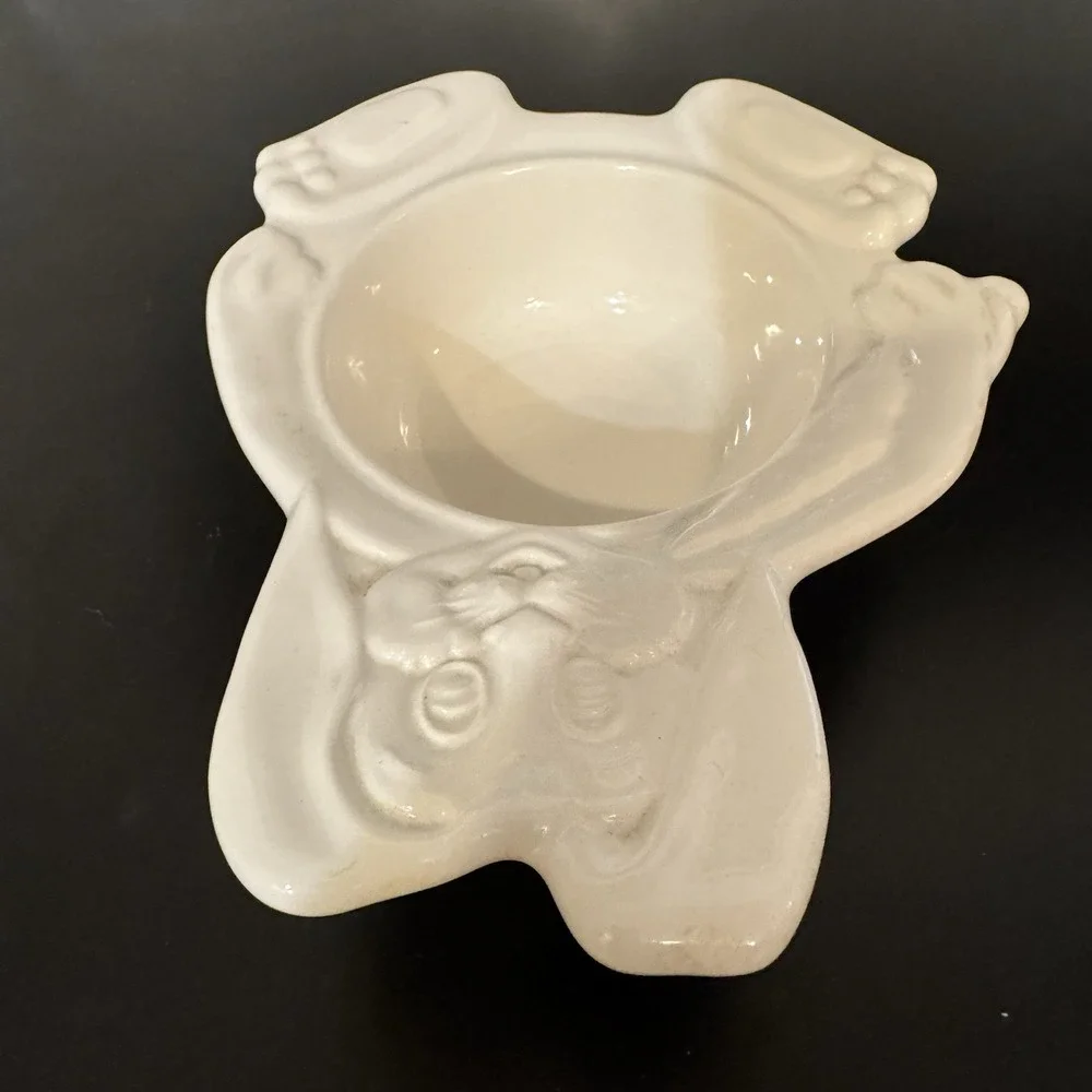 Vintage Pfaltzgraff Pottery Heritage White Bunny Rabbit Bowl‎ Dish